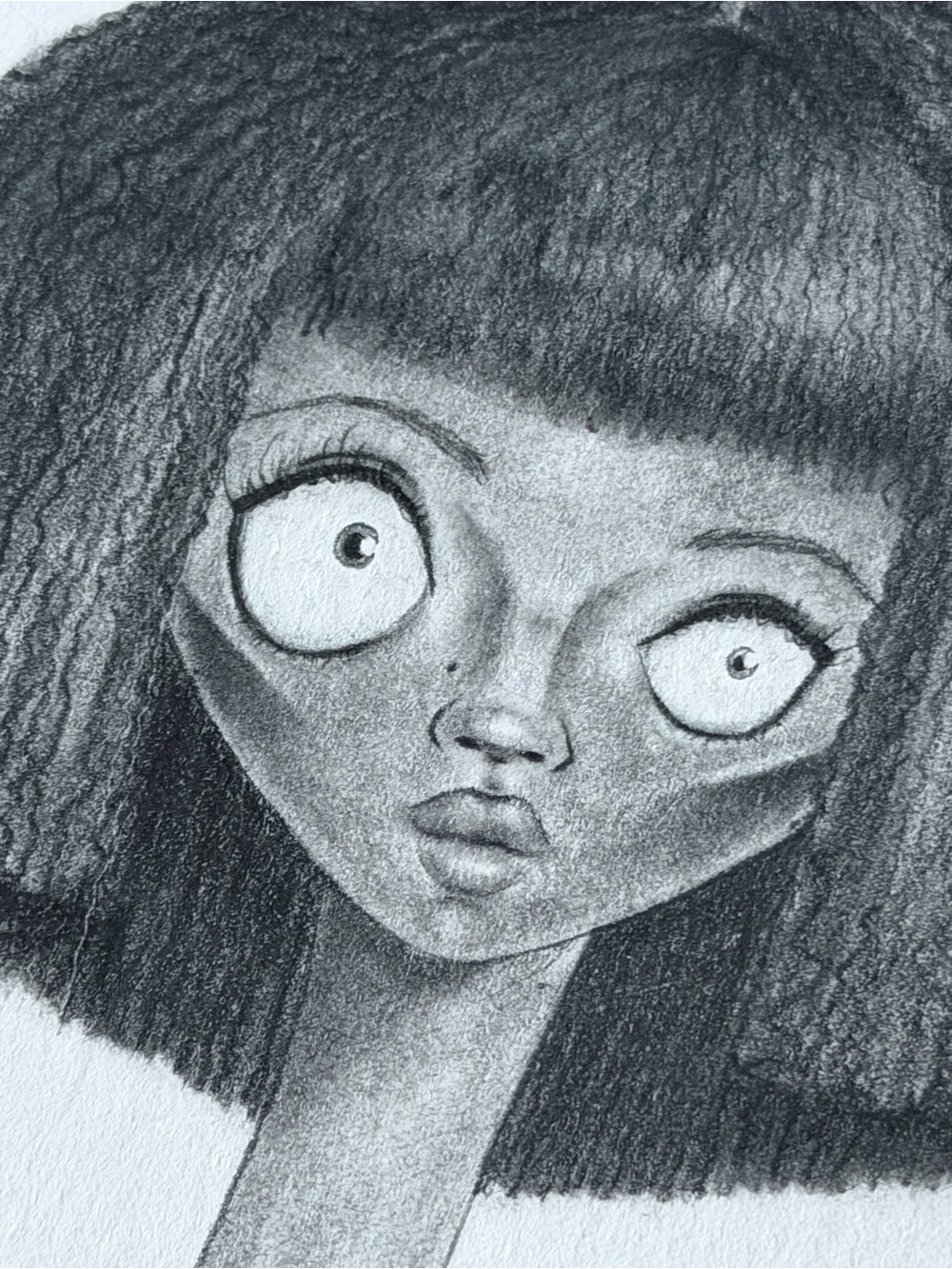 Nelope Original Graphite Portrait Drawing 4.5x6 Signed Unframed OOAK Art - Picture 3 of 4